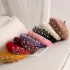 A small chanel-style pearl rhinestone wool beret for women in autumn and winter, a British retro Korean style, versatile Japanese style and fashionable painter's hat Application Scenario